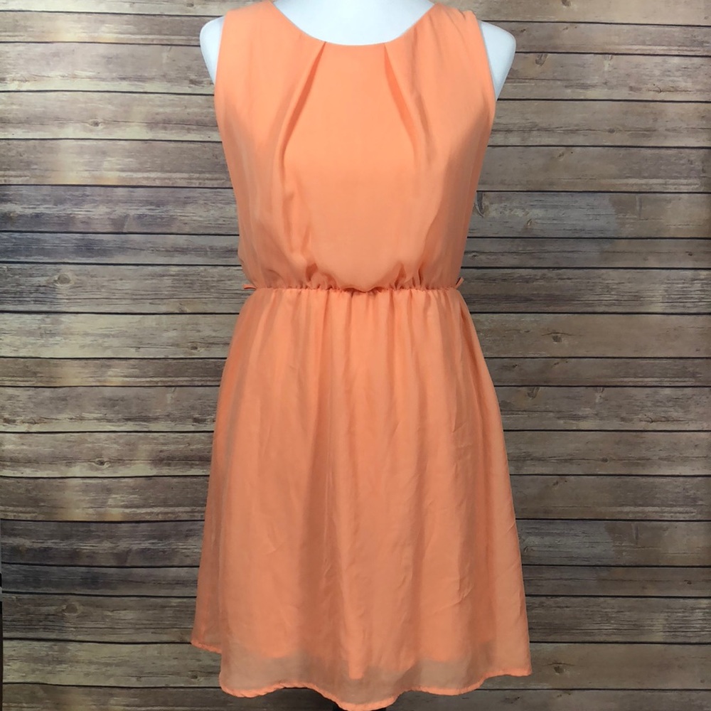 Coral Chiffon Dress